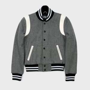 Straight to Hell Apparel Ace Grey Letterman Jacket